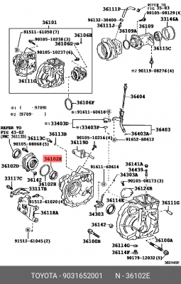 Сальник коробки передач 90316-52001 90316-52001 TOYOTA