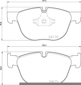 Колодки тормозные BMW X5 E70 передние (4шт.) TEXTAR 2417003 TEXTAR