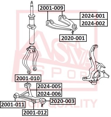 Опора шаровая 2020001 2020-001 ASVA