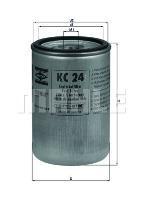 Фильтр топливный KC24 MAHLE KNECHT