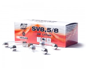 Лампа 24V C3W SV8.5-8 41мм AVS A78334S AVS
