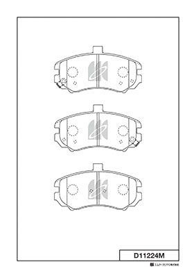 Колодки тормозные дисковые пер. Hyundai Elantra XD 1.6, 2.0, 2.0CRDi 03- D11224M D11224M MK KASHIYAMA