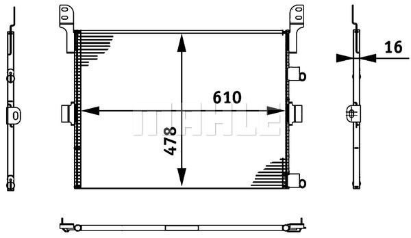 Радиатор кондиционера AC 673 000S MAHLE KNECHT