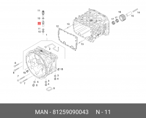Датчик КПП MAN 81259090043 MAN
