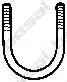 Хомут глушителя MERCEDES 207D-410D (81-95) BOSAL 250-649 BOSAL