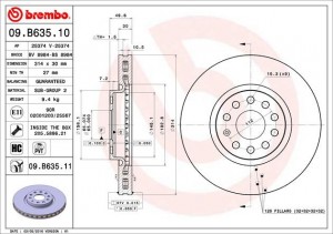Диск тормозной Brembo Painted Disc 09.B635.11 09.B635.11 BREMBO