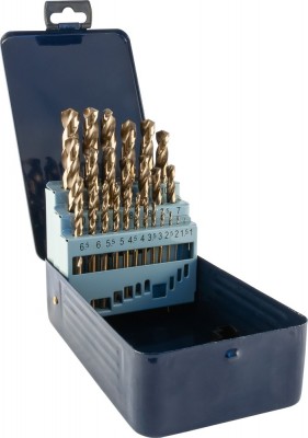 набор спиральных сверл по металлу HSS Co в металлическом кейсе! d1.0-13.0 мм, 25 TDBS25K5 THORVIK