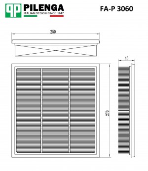 Фильтр воздушный TRANSIT FA-P3060 FAP3060 PILENGA