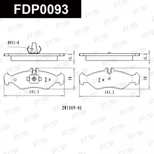 Тормозные колодки дисковые смесь CERAMIC FDP0093 FDP0093 FAP