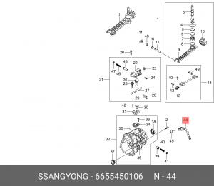 Датчик SSANGYONG Kyron (05-),Actyon (06-),Rexton (02-) (M/T) включения фонаря за 6655450106 SSANG YONG