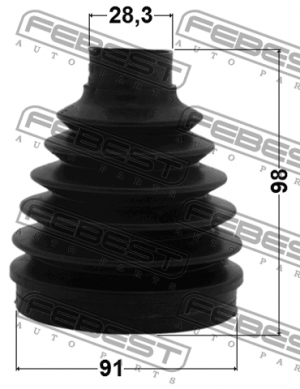 Пыльник ШРУСа внутренний 1615P-164FLH 1615P-164FLH FEBEST