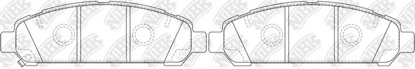 Колодки тормозные дисковые TO VENZA 2.7 2008 PN21003 PN21003 NIBK