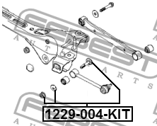 Болт с эксцентриком HYUNDAI H-1 02 2001- 1229-004-KIT 1229-004-KIT FEBEST