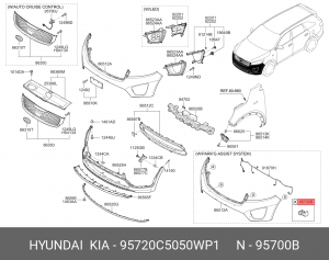 Датчик парковки KIA Sorento (15-) (WP1) OE 95720C5050WP1 HYUNDAI KIA