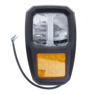 Фара ближний/дальний 12/24V с габаритом и указ.поворота светод.правая со жгутом  37012026 MEGA POWER