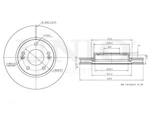 Диск тормозной передний BRD-20160 UNIO