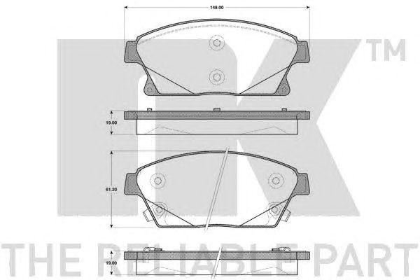 колодки дисковые передние!\ Chevrolet Cruze I 09>, Opel Astra J 09>/Mokka 12>/Za 223646 NK