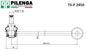 Стойка стабилизатора передняя A3, OCTAVIA, SUPERB, GOLF, PASSAT TS-P2450 TSP2450 PILENGA
