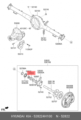 Кольцо упорное 52822-4H100 528224H100 HYUNDAI KIA