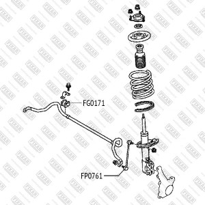 Тяга стабилизатора передняя левая/правая CITROEN C-Crosser 07-MITSUBISHI ASX/Lan FP0761 FIXAR