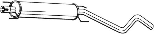 Глушитель OPEL Astra H (1.6/1.8) средняя часть BOSAL 284-735 BOSAL