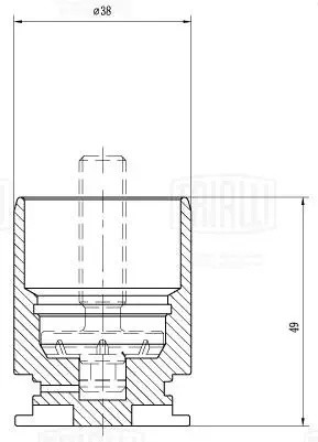 Поршень суппорта Peugeot 307 (00-)/Citroen C4 (04-) зад. d=38мм (RCF 550123P) RCF550123P TRIALLI