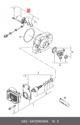 насос включения полн. привода! муфты haldex\ Audi A1/A3/TT 10>, Skoda Octavia 04 0AY 598 549 A VAG