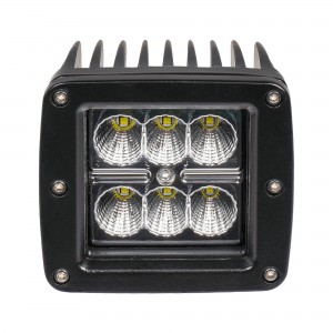 Фара светодиодная "AIRLINE" 82х75х75 мм 18W 12/24V (6 LED рассеяный свет, квадра ALED010 AIRLINE