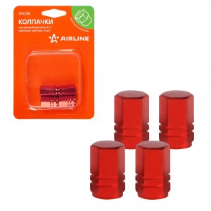Колпачок камеры K-1 (красные, металл) 4 шт. AVC08 AIRLINE