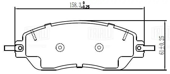Колодки торм. для а/м TANK 300 (21-) диск. перед. (PF 4426) PF 4426 TRIALLI