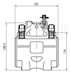 Суппорт торм. Toyota Yaris (05-)/(11-) перед. лев. d=54мм (CF 001914) CF001914 TRIALLI