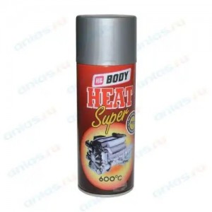 Краска термостойкая до +600C серебристая аэрозоль 400мл HEAT SUPER T418 BODY 5120800000 HB BODY
