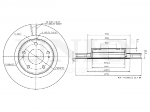 Диск тормозной передний BRD-20050 UNIO