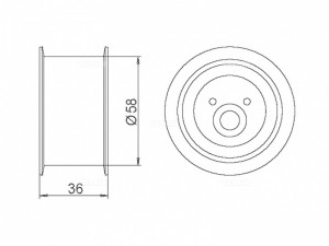 Ролик ГРМ обводной GT60400 GT60400 GMB