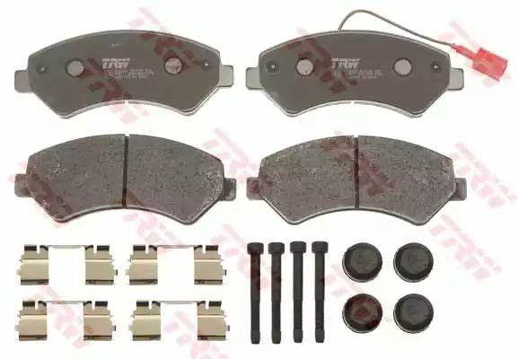 Колодки тормозные PEUGEOT Boxer CITROEN Jumper FIAT Ducato (06-) передние (4шт.) GDB1703 TRW