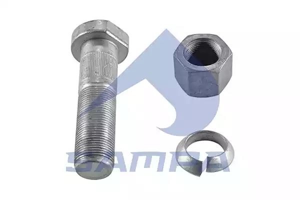 Шпилька колеса SAF (М22х1.5х83) в сборе (гайка 04938,гровер 01245) SAMPA 075.605 SAMPA