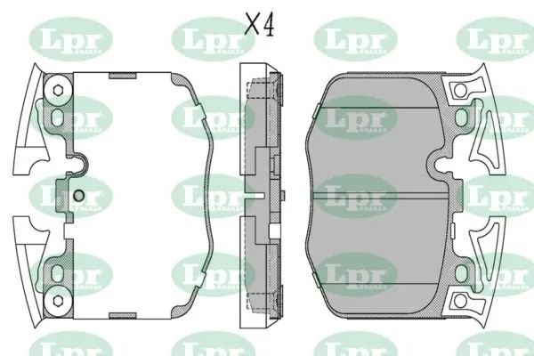 Колодки тормозные BMW 5 G30/F90/7 G11/G12/X3 G01/X5 G05 передние 05P2157 05P2157 LPR