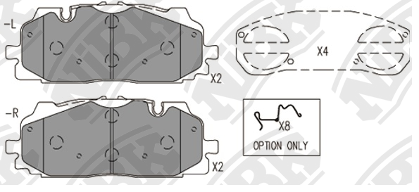 Колодки тормозные AUDI A4 (08-) передние (4шт.) NIBK PN0687 NIBK