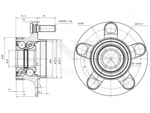 Ступица задняя (с ABS) HUB-20289 UNIO