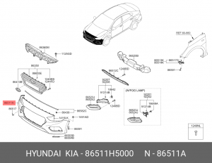 HYUNDAI SOLARIS (2017>) 86511H5000 HYUNDAI KIA