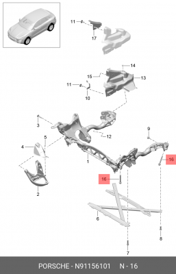 БОЛТ N91156101 N 911 561 01 VAG