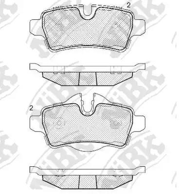 Колодки тормозные MINI Cooper (06-) задние (4шт.) NIBK PN0509 NIBK