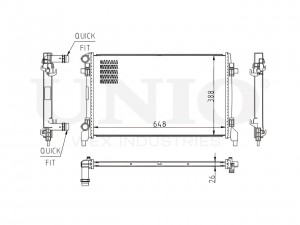 Радиатор охлаждения двигателя RAD-10132 UNIO