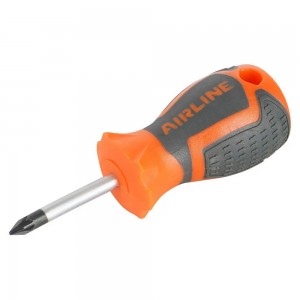 Отвертка крестовая PZ1x38мм с эргономичной рукояткой магнитная, пласт.подвес (AT ATAV511 AIRLINE