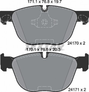 Колодки тормозные BMW X5 E70 передние (4шт.) TEXTAR 2417001 TEXTAR