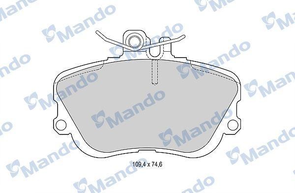 Колодки тормозные MERCEDES C (W202) (93-01) передние (4шт.) MANDO MBF015107 MANDO
