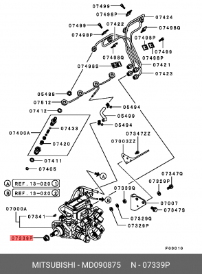 ГАЙКА MD090875 MD090875 MITSUBISHI
