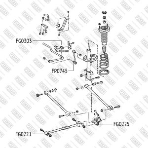 Сайлентблок рычага TOYOTA Camry 01- FG0221 FG0221 FIXAR