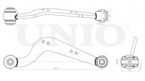 Рычаг подвески продольный задний верхний правый SSP-40123 UNIO