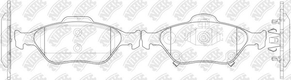 Колодки тормозные TOYOTA Yaris (06-) (1.0/1.3/1.5) передние (4шт.) NIBK PN1839 NIBK